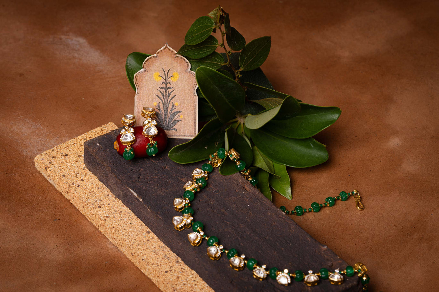 Green Polki Necklace
