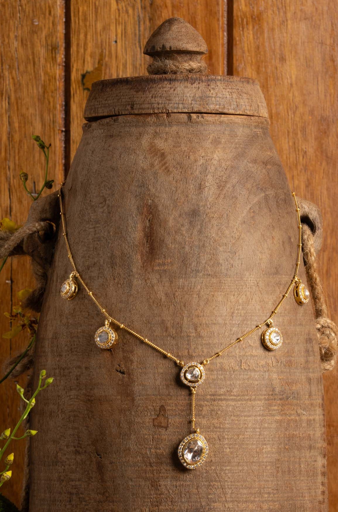 Polki Drop Chain