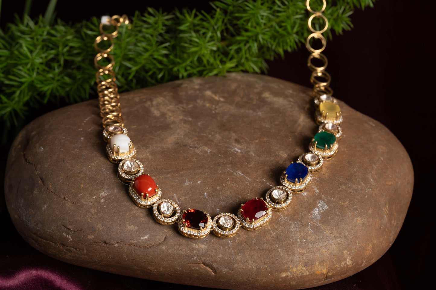Polki Navrathan Necklace