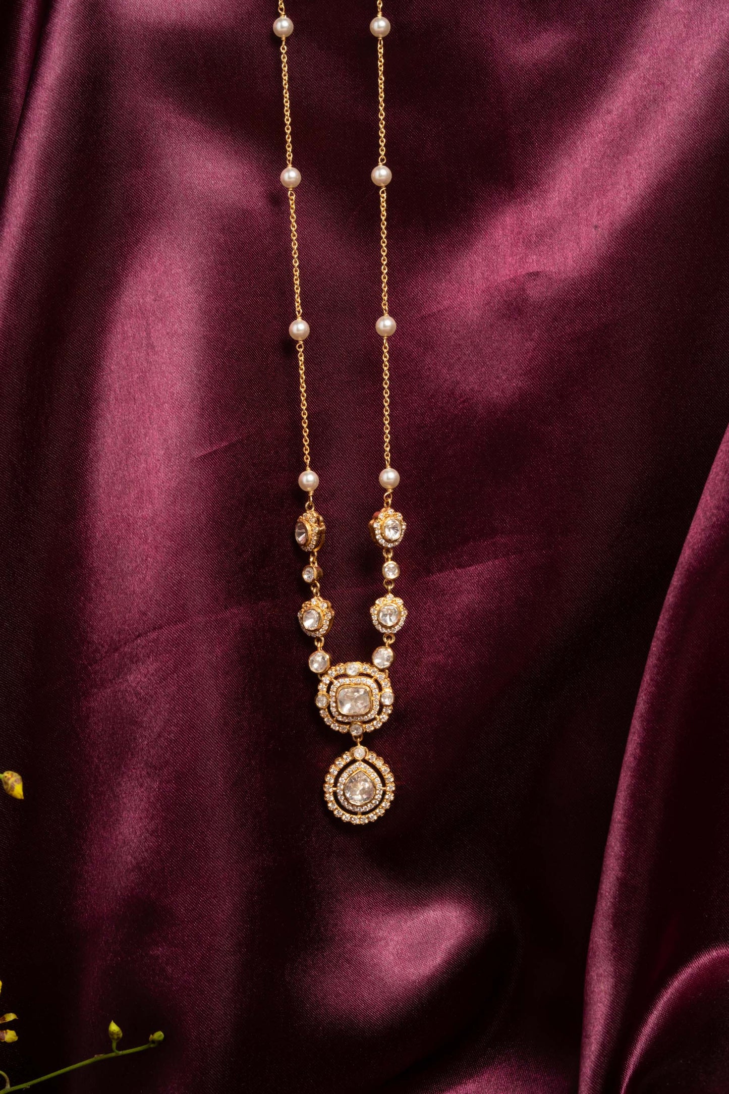 Polki Pearl Chain
