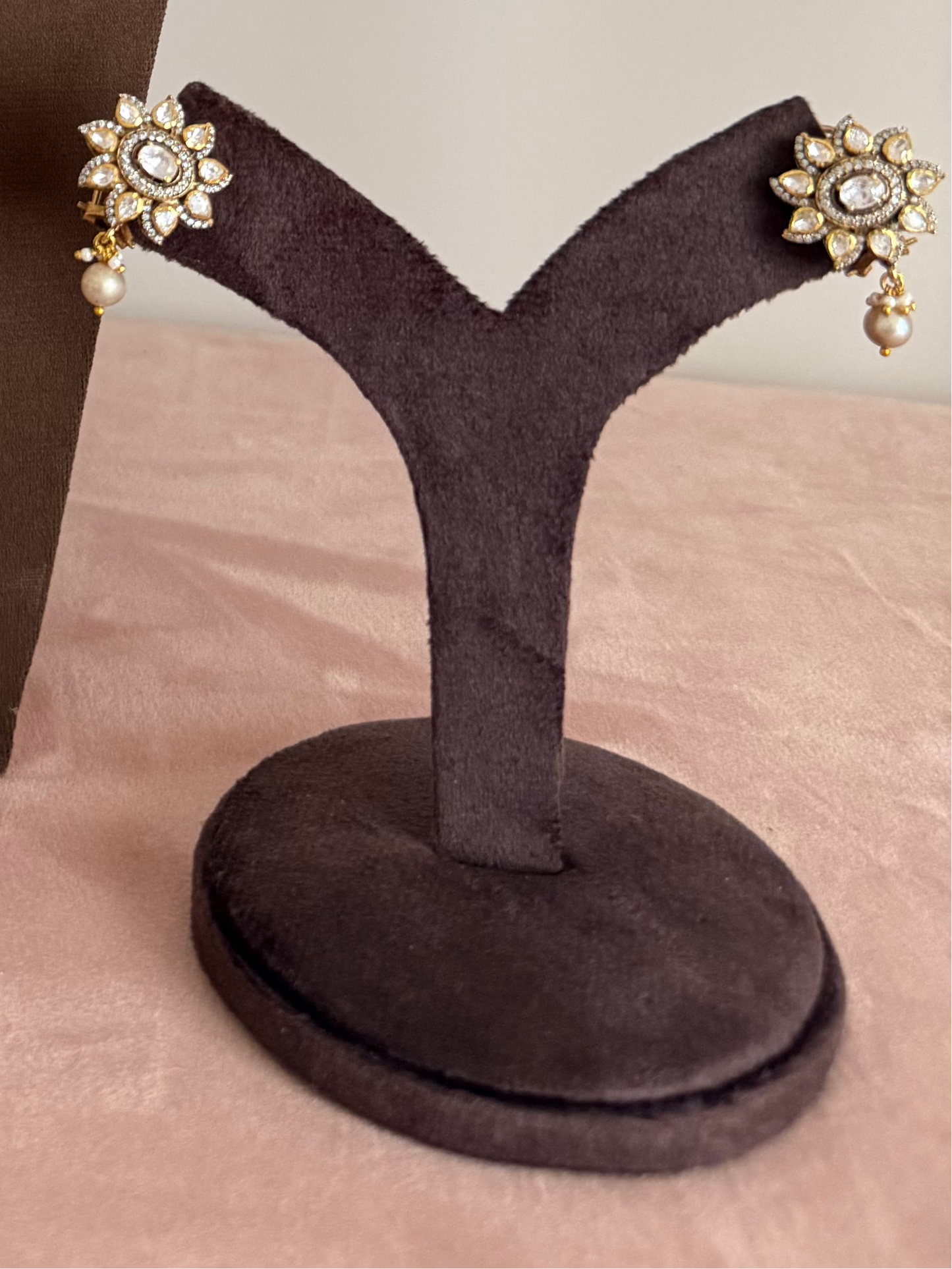 Victorian Earrings with Pearl Drops