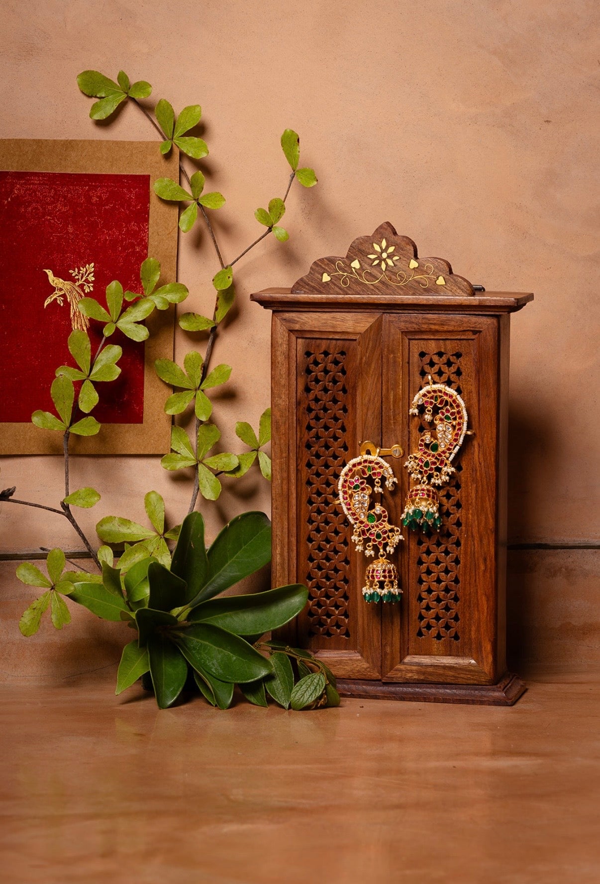 Kundan Earcuffs Jhumkas