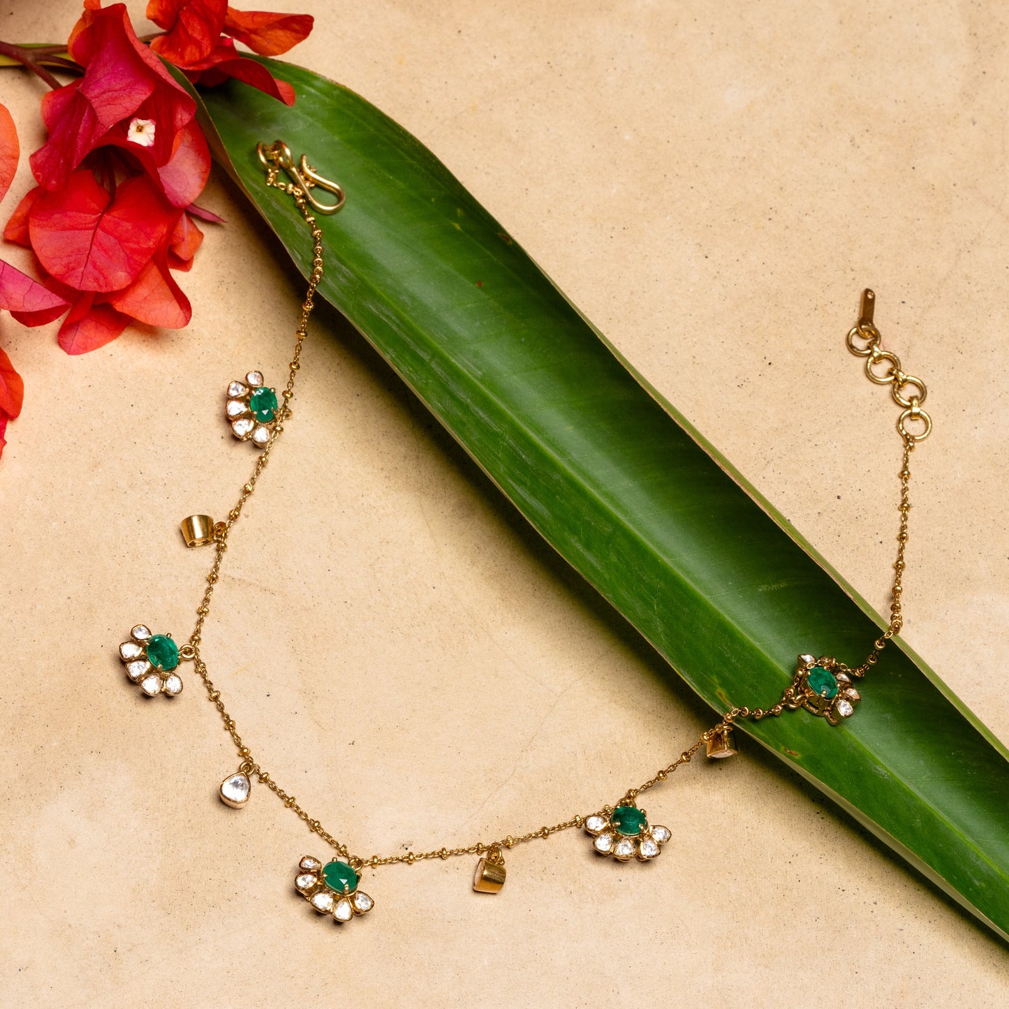 Polki Charms Short Necklace