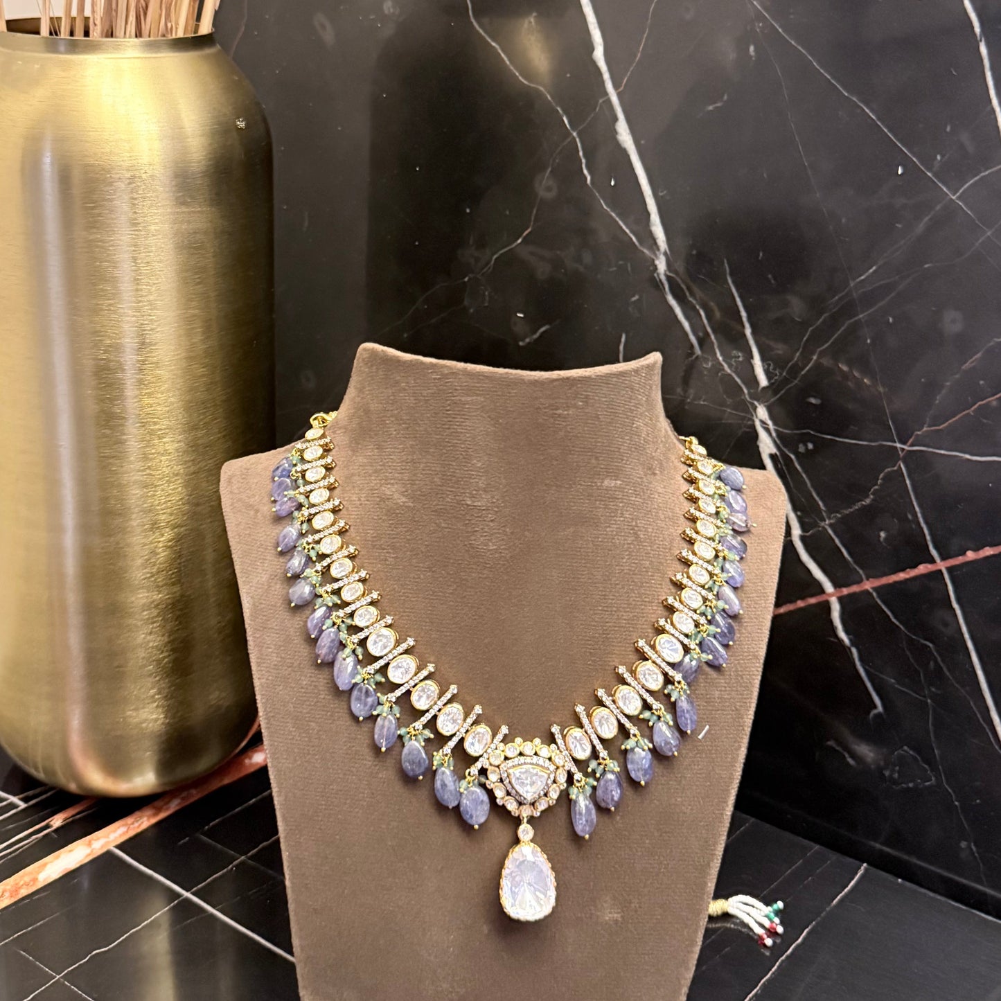 Polki Tanzanite Necklace