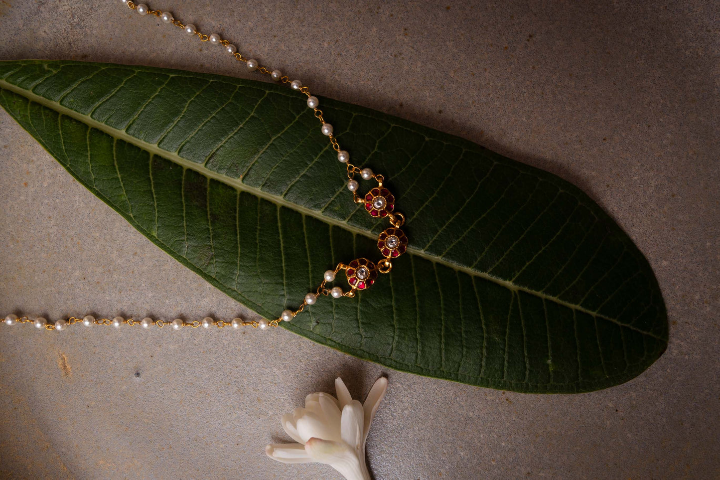 Pearl Kundan Chain