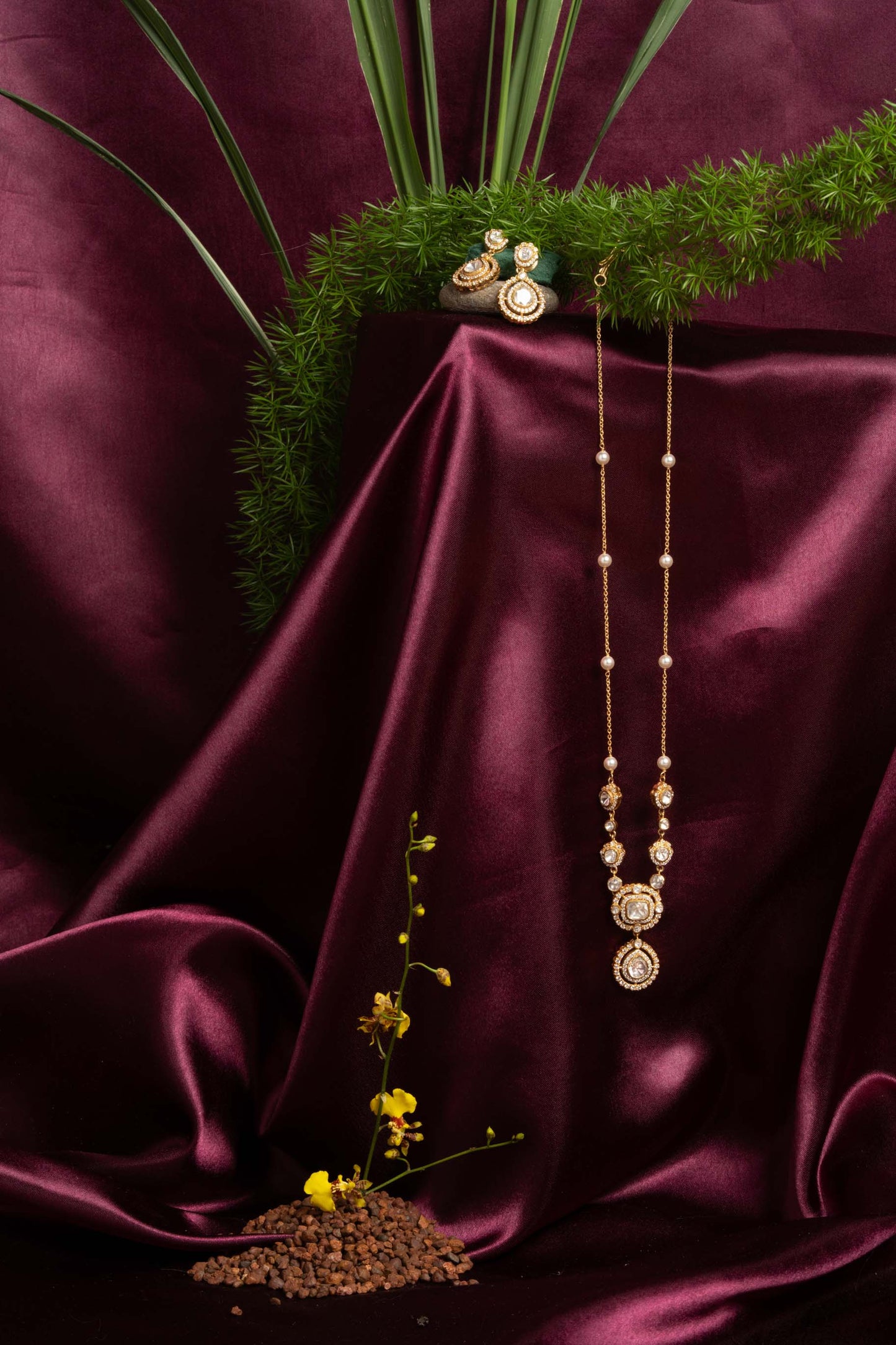 Polki Pearl Chain