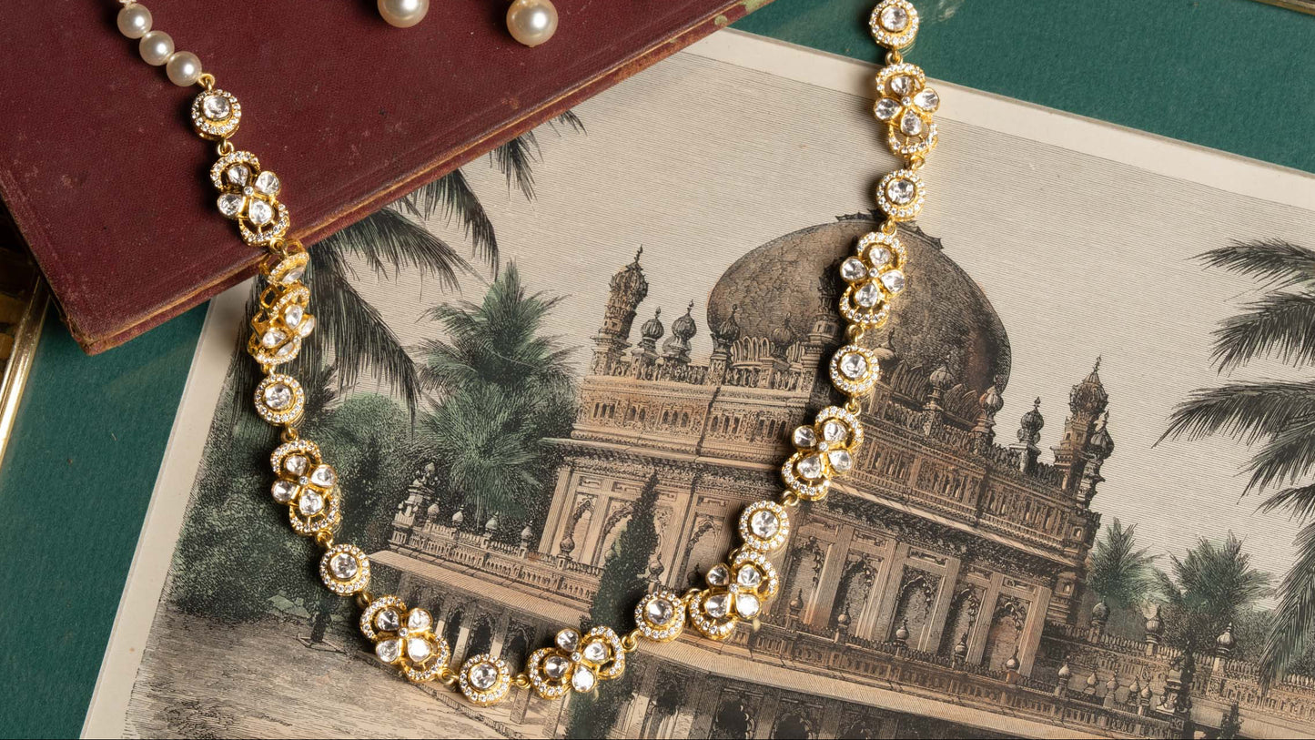 Polki Single Line Necklace