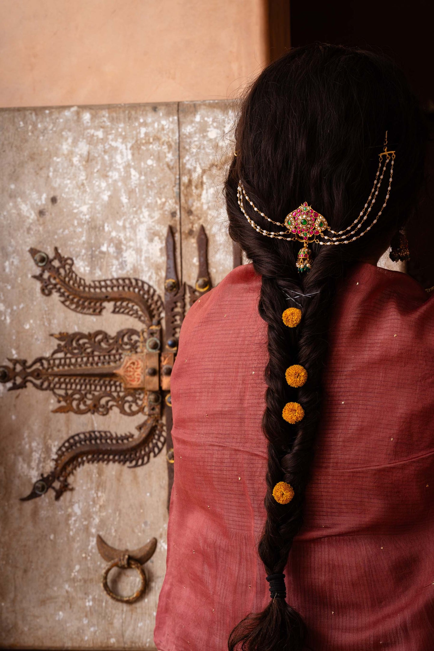 Kundan HairPin With Pearl Matti