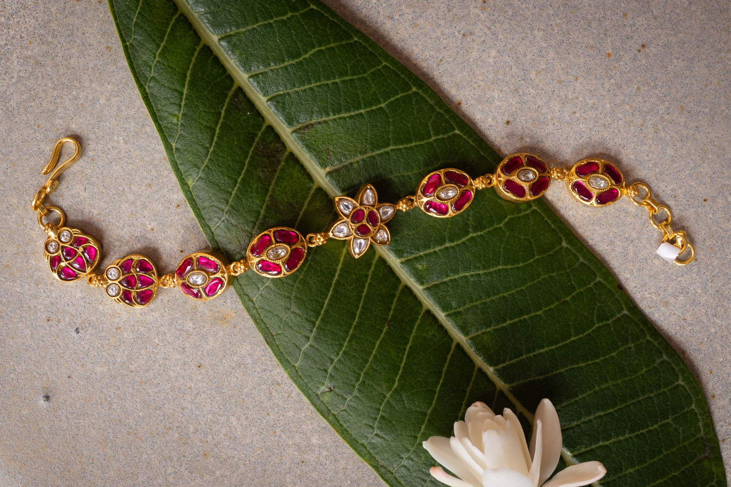 Red Kundan Bracelet
