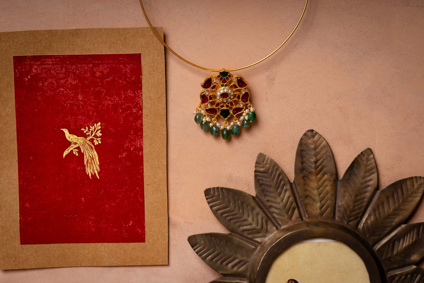 Red Kundan Pendant
