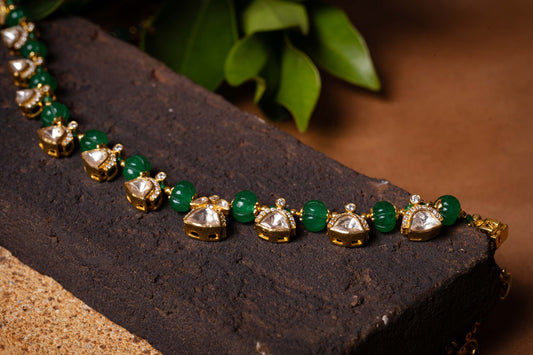 Green Polki Necklace