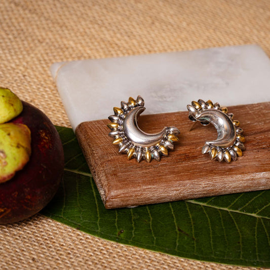Half moon Dual Tone studs