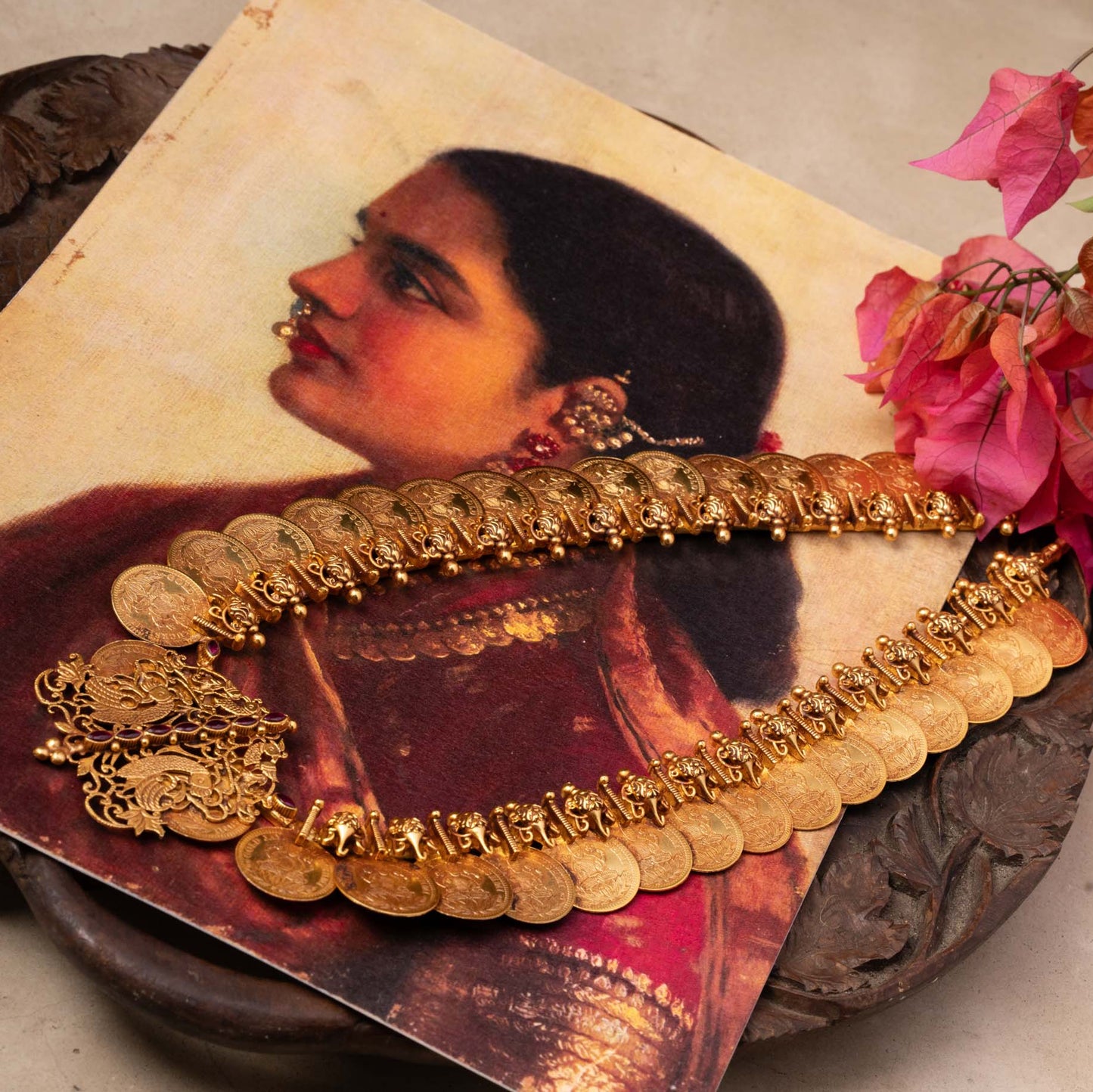 Kasu Mala with Elephant Motifs