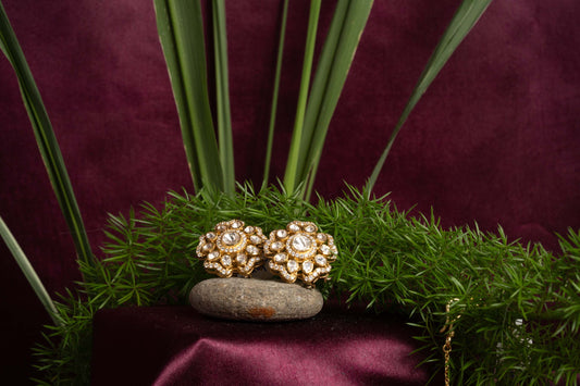 Floral Polki Studs