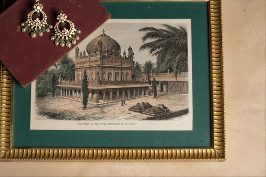 Polki Bali Earrings With Pearl Drops