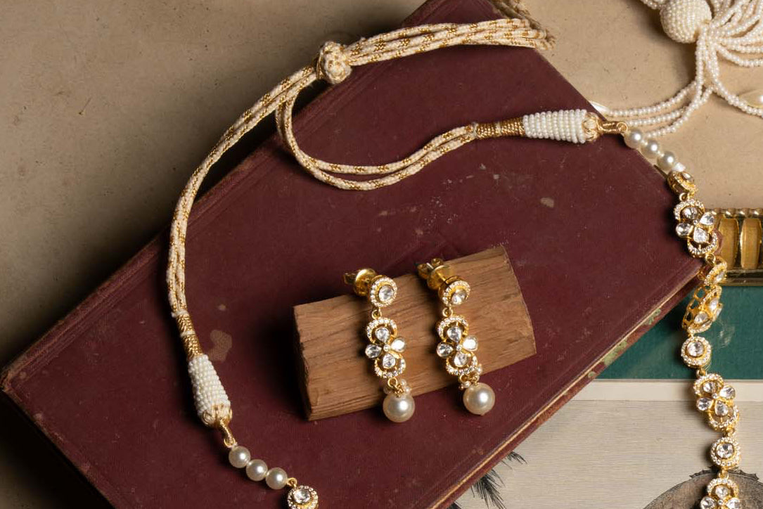 Polki Single Line Necklace