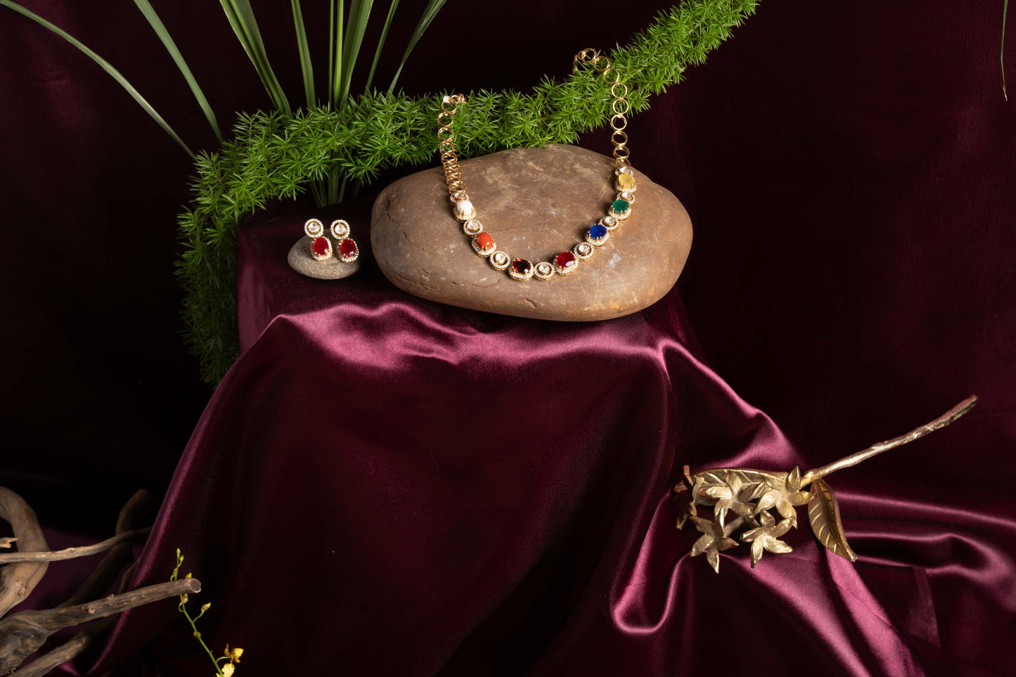 Polki Navrathan Necklace