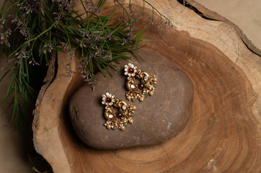 Kemp Peacock Antique Moissanite Chandbali's