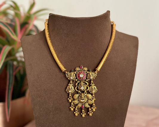 Kanti Necklace with Antique Lakshmi Motifs Dollar