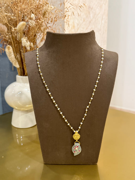 Pearl Chain with Inlay Meenakari Dollar