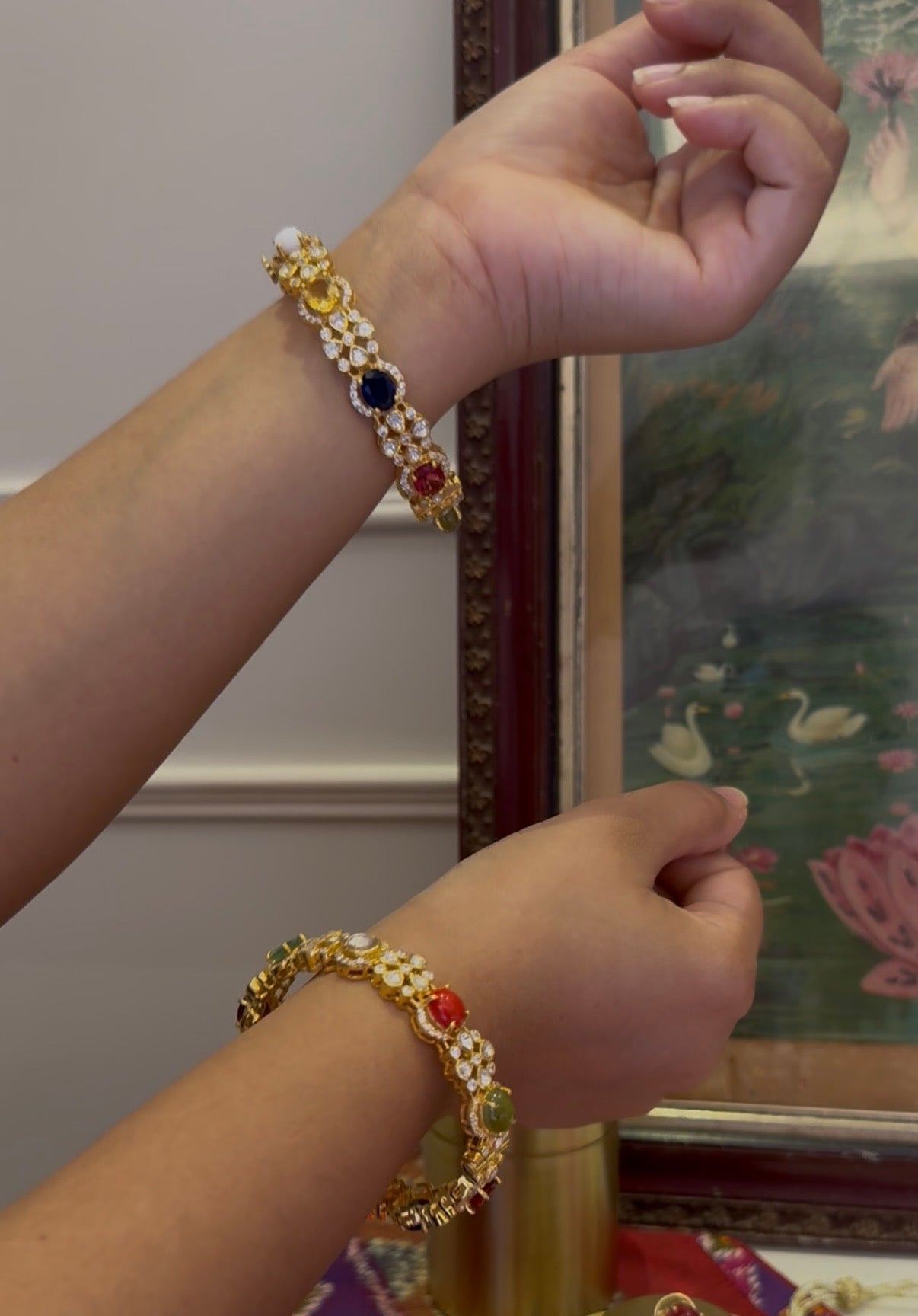 Navrathan Polki Bangles