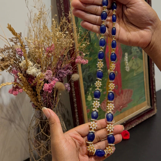 Sapphire Polki Beads Chain