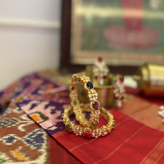 Navrathan Polki Bangles