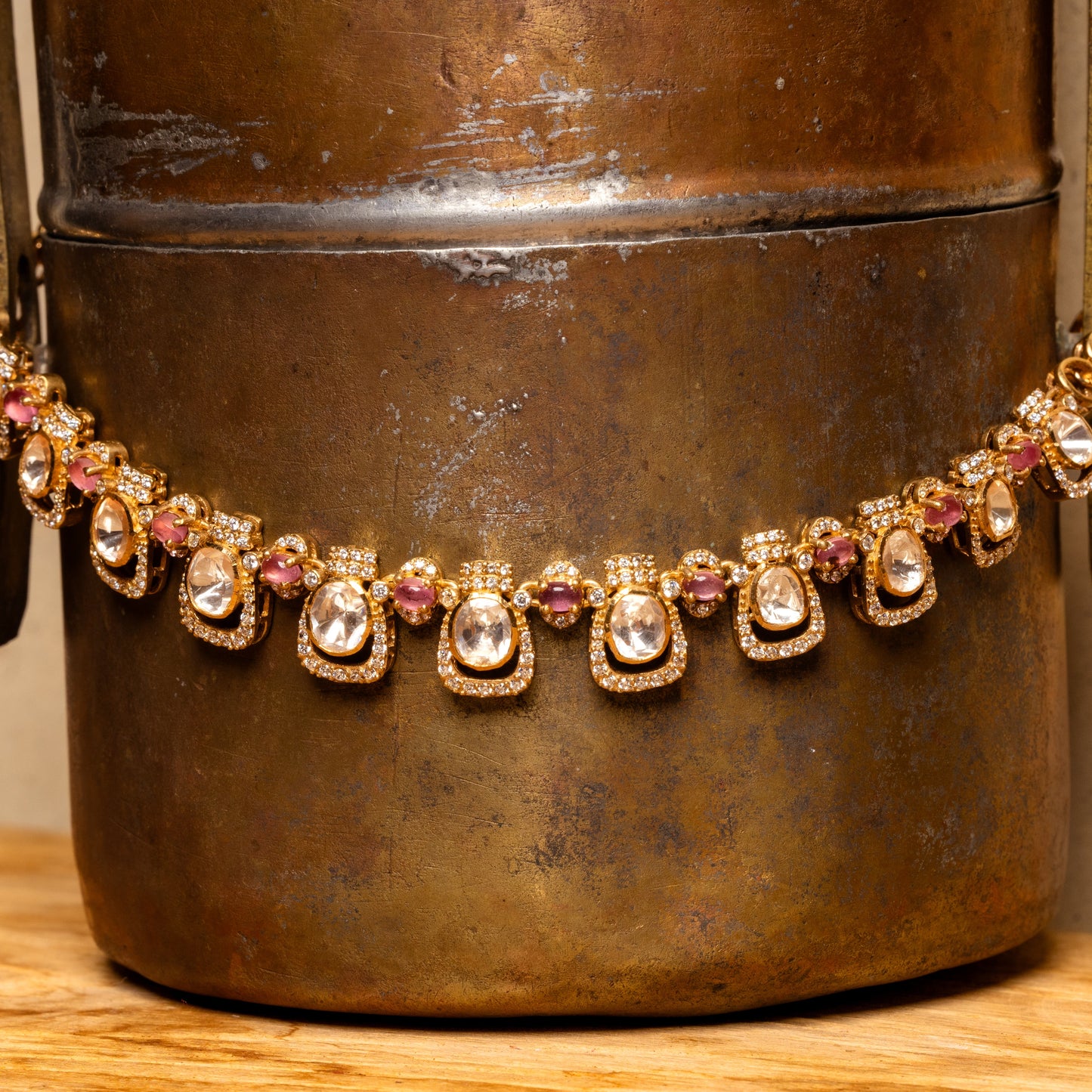 Polki Short Necklace Set