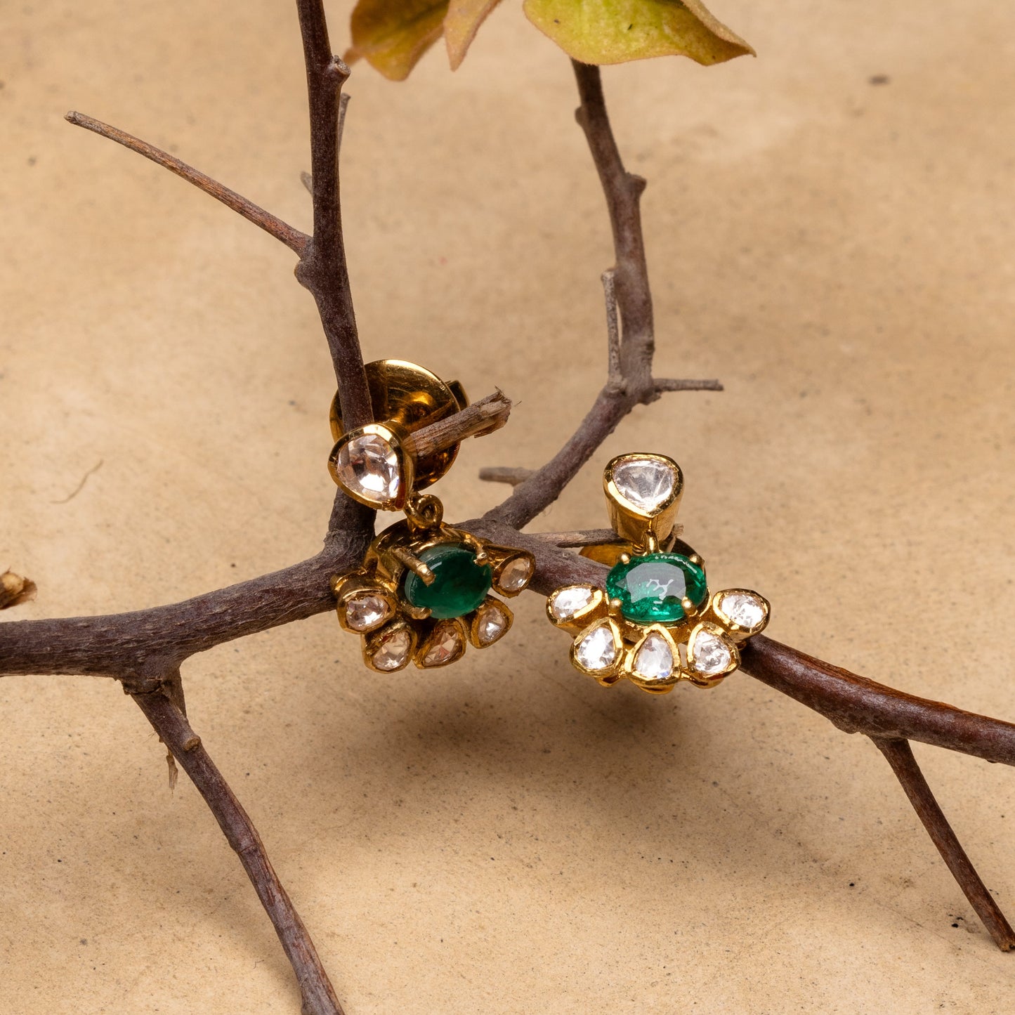 Polki Small Dangler Earrings