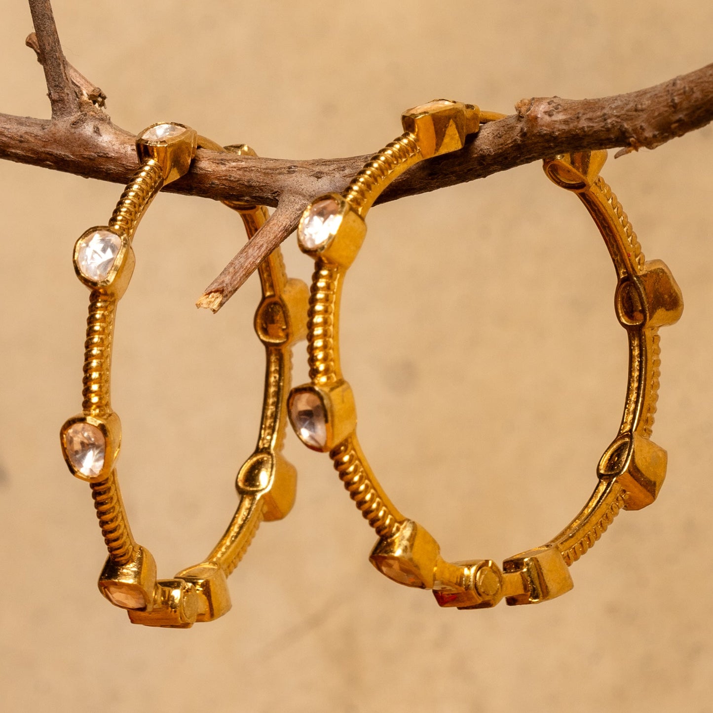 Polki CZ Hoops