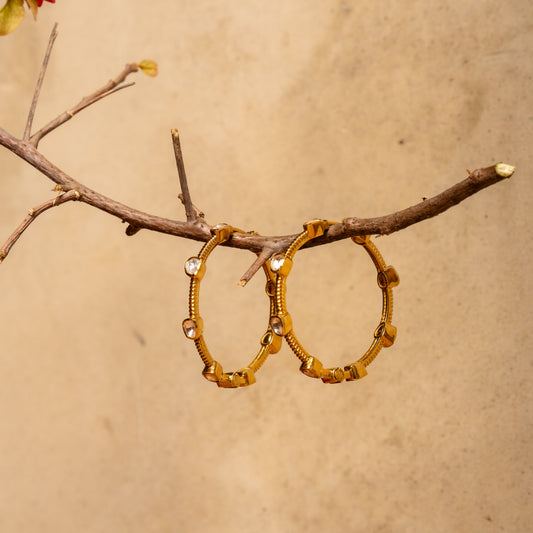 Polki CZ Hoops