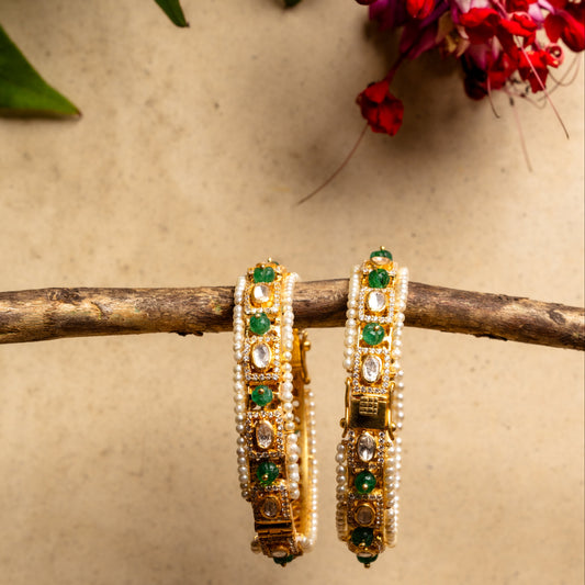 Polki Pearl Bangles