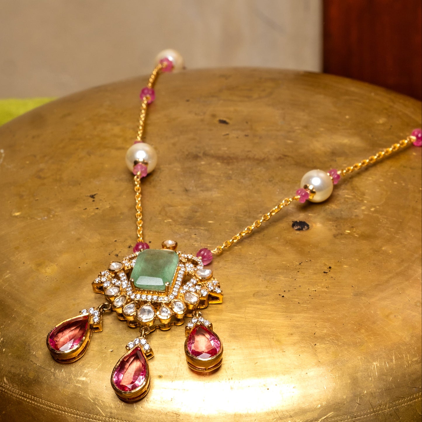 Polki Simple Necklace Set