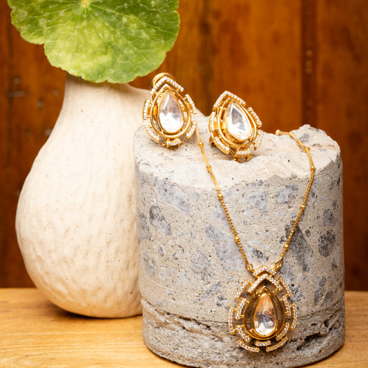 Polki Chain Pendent Set