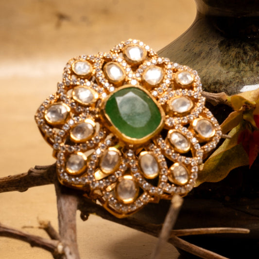 Polki Emerald Ring