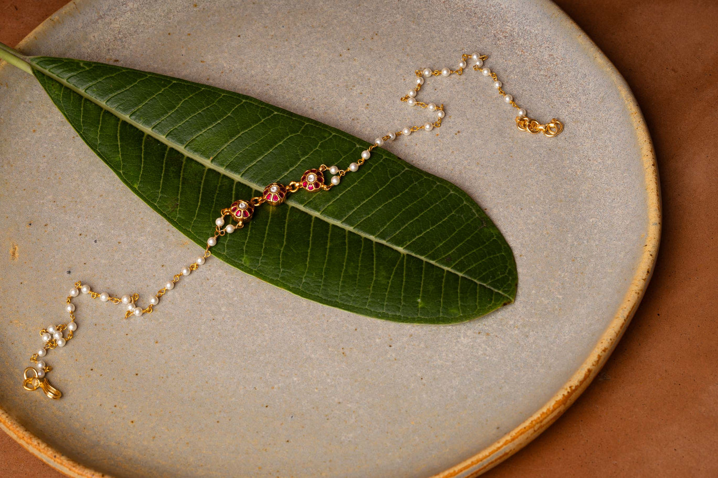 Pearl Kundan Chain